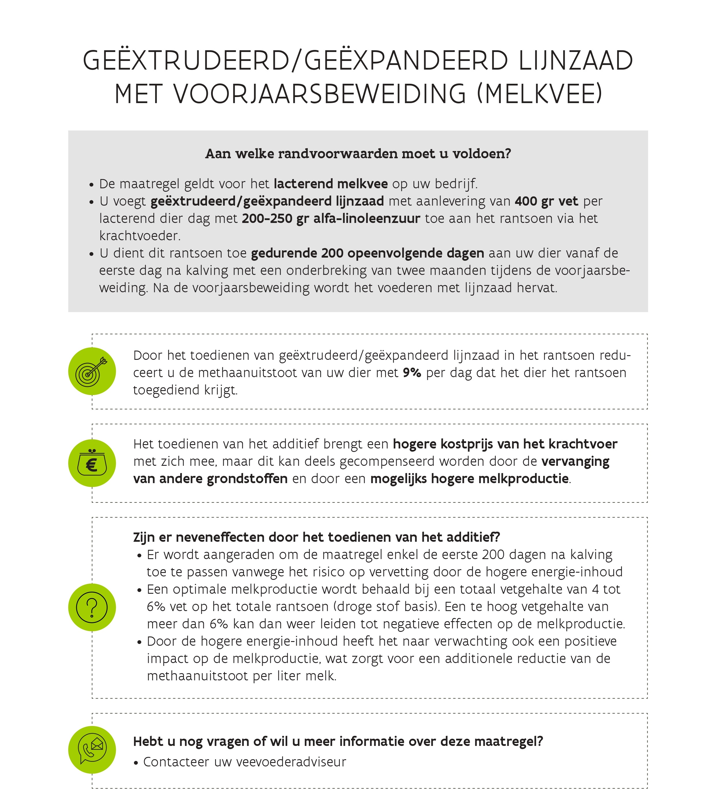 Geëxpandeerd lijnzaad - Beweiding